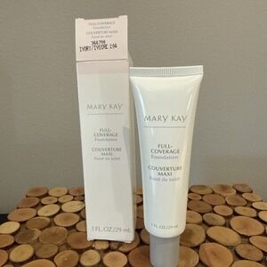 Mary Kay Full Coverage Foundation IVORY 204 #366700 Gray Cap Lid Discontinued